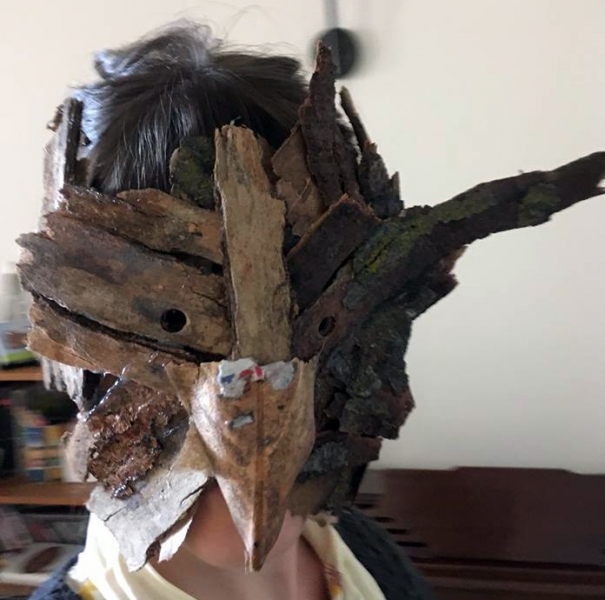 Animacy Theatre Collective Wood Mask Workshop.