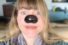 Black Worbla Clown Nose by Alexandra Simpson, Animacy Theatre Collective