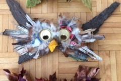 Land-based masks by Alexandra Simpson, Animacy Theatre Collective for Lisa Hamalainen's theatrical nature walk on Manitoulin Island.