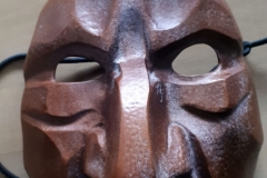 Leather mask by Alexandra Simpson. Sartori International mask workshop, 2019.