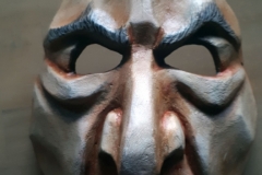 Papier- mache mask by Alexandra Simpson. Sartori International mask workshop, 2019.