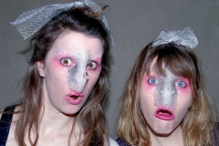 Animacy Theatre Collective artists, Morgan Johnson and Alexandra Simpson, Upstream Downtown, 2017.