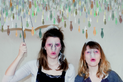 Animacy Theatre Collective artists, Morgan Johnson and Alexandra Simpson, Upstream Downtown, 2017.