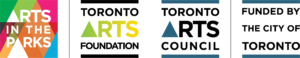 Arts in the Park, Toronto Arts Foundation. Toronto Arts Council logos